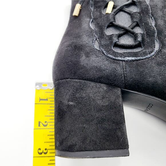Cole Haan Grand.OS Leah Black Suede Block Heel Ankle Booties Women’s Size 7 - Picture 13 of 13